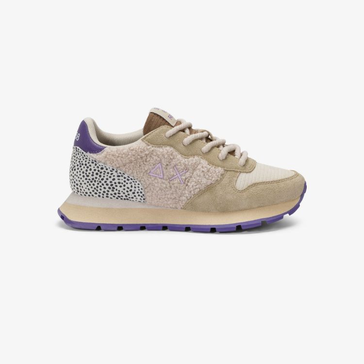 Immagine di Sneaker Ally Winter in suede e teddy bianco panna