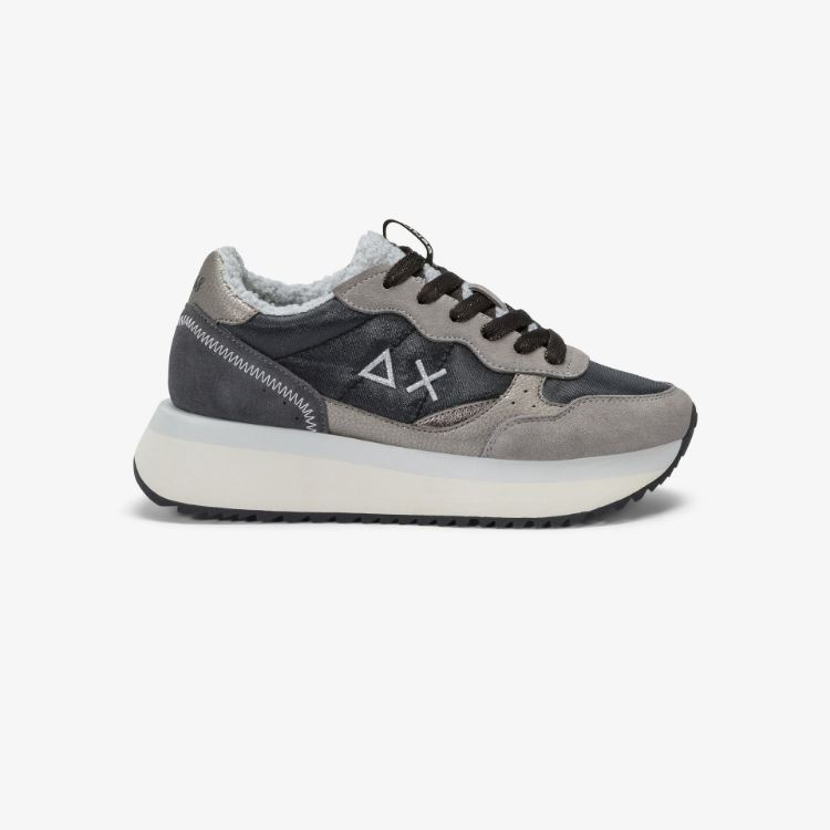 Immagine di Sneaker Big Ally Teddy in nylon e suede nero
