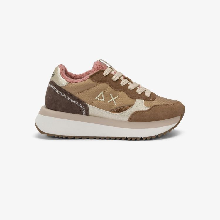 Immagine di Sneaker Big Ally Teddy in nylon e suede volpe