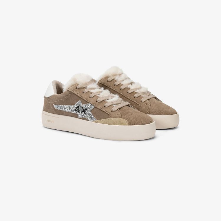 Immagine di Sneaker Teen Girl's Katy Winter in suede beige scuro