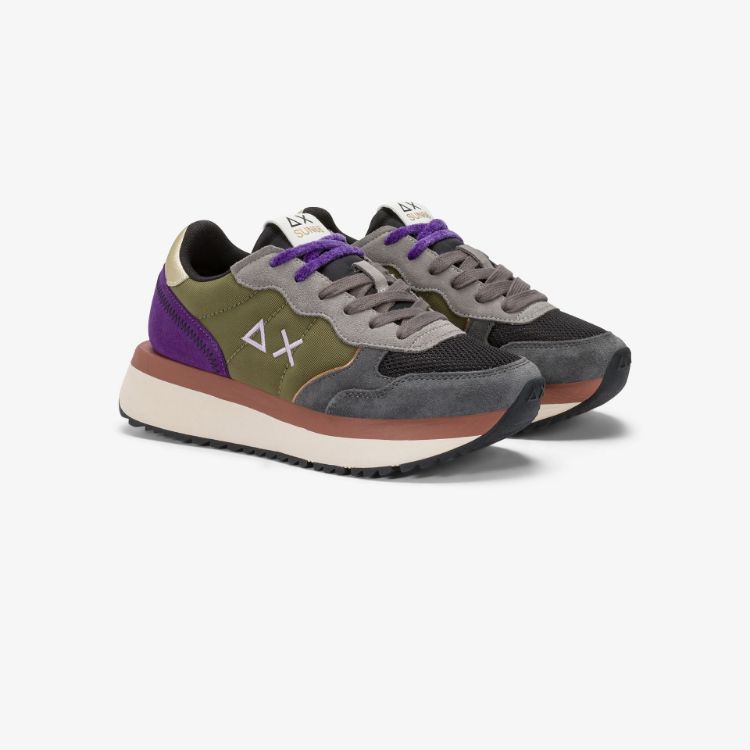Immagine di Sneaker Big Ally Multicolor in nylon e suede grigio scuro