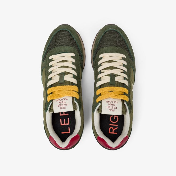 Immagine di Sneaker Tom Vintage in nylon e suede militare scuro