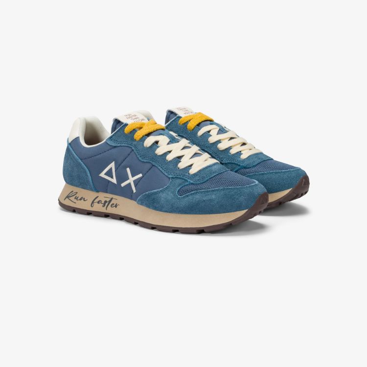 Immagine di Sneaker Tom Vintage in nylon e suede avio scuro