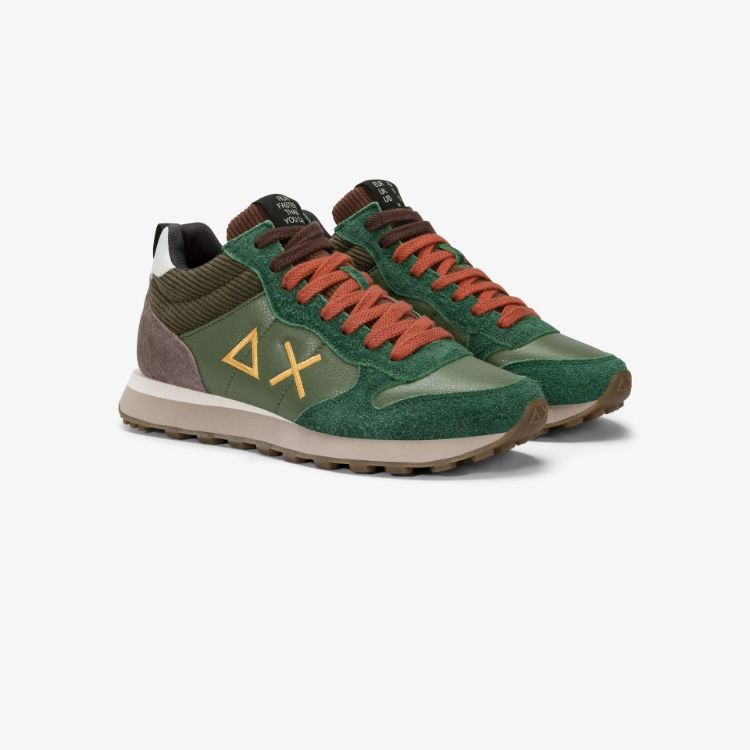 Immagine di Sneaker Tom 2.0 Winter in pelle e suede militare scuro