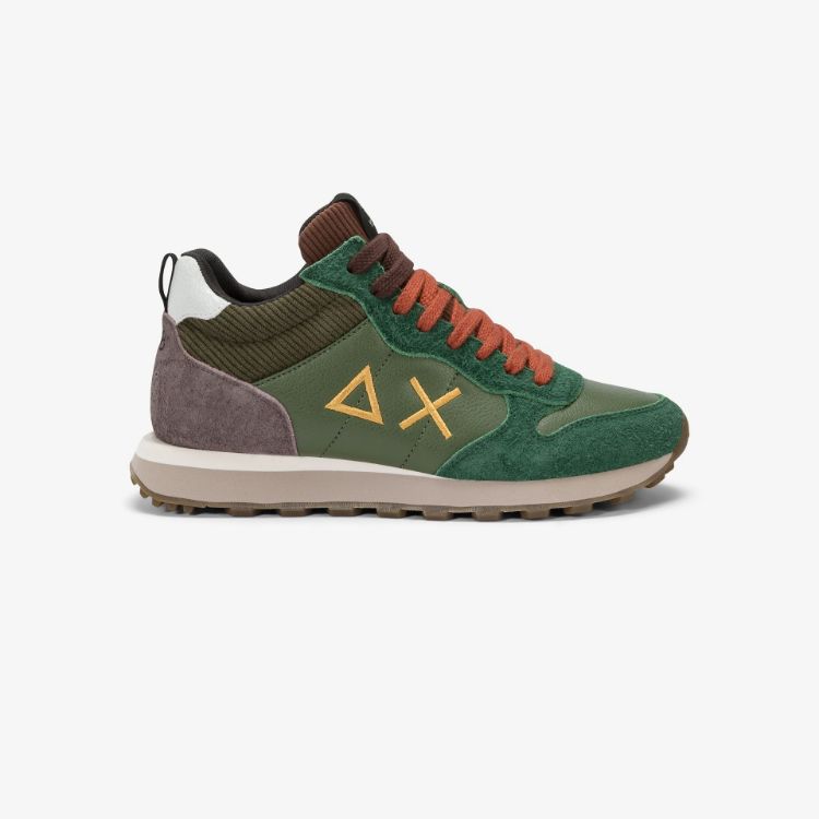 Immagine di Sneaker Tom 2.0 Winter in pelle e suede militare scuro