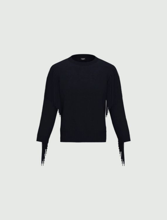 Immagine di Maglia over con frange - BLU