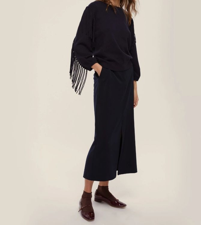 Immagine di Maglia over con frange - BLU