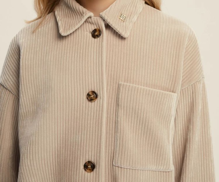 Immagine di Camicia over in jersey velluto a coste - BIANCO SPORCO
