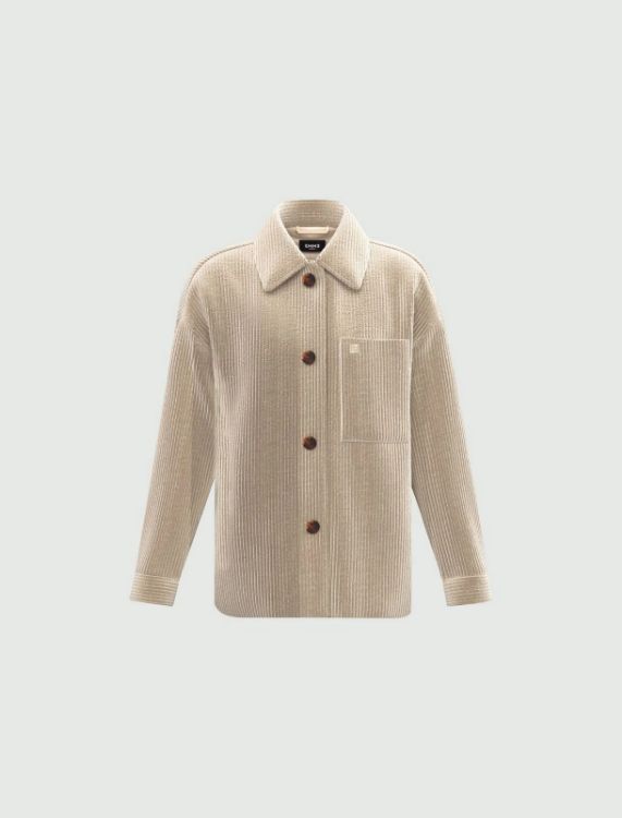 Immagine di Camicia over in jersey velluto a coste - BIANCO SPORCO