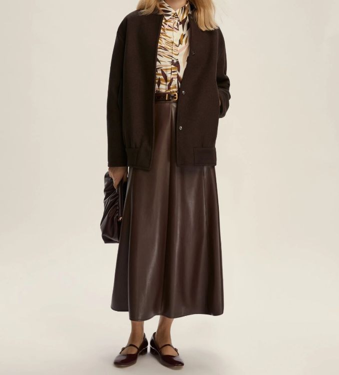 Immagine di Camicia semi aderente in twill - BIANCO LANA