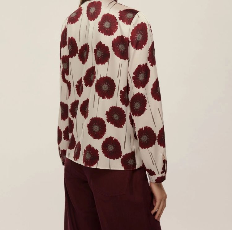Immagine di Blusa in twill stampato - PANNA