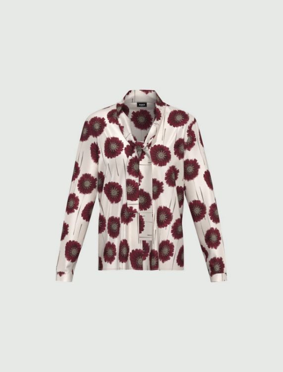 Immagine di Blusa in twill stampato - PANNA