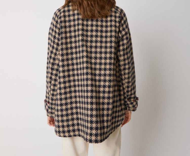 Immagine di Cappotto pied de poule in lana e cotone