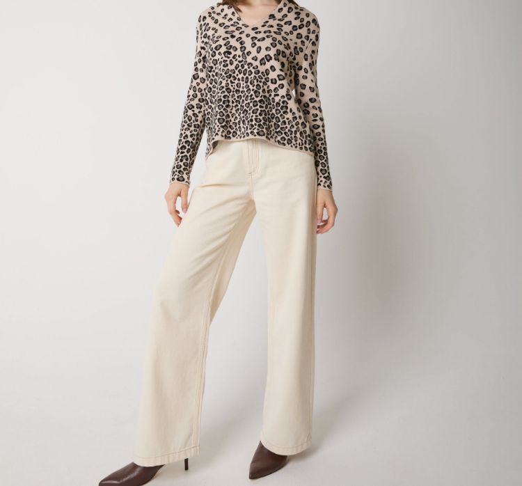 Immagine di Maglia in cotone e lana jacquard