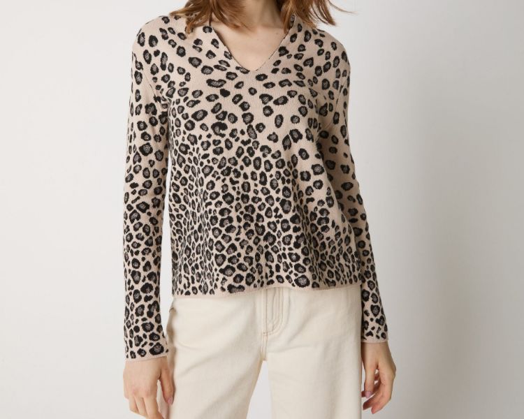 Immagine di Maglia in cotone e lana jacquard