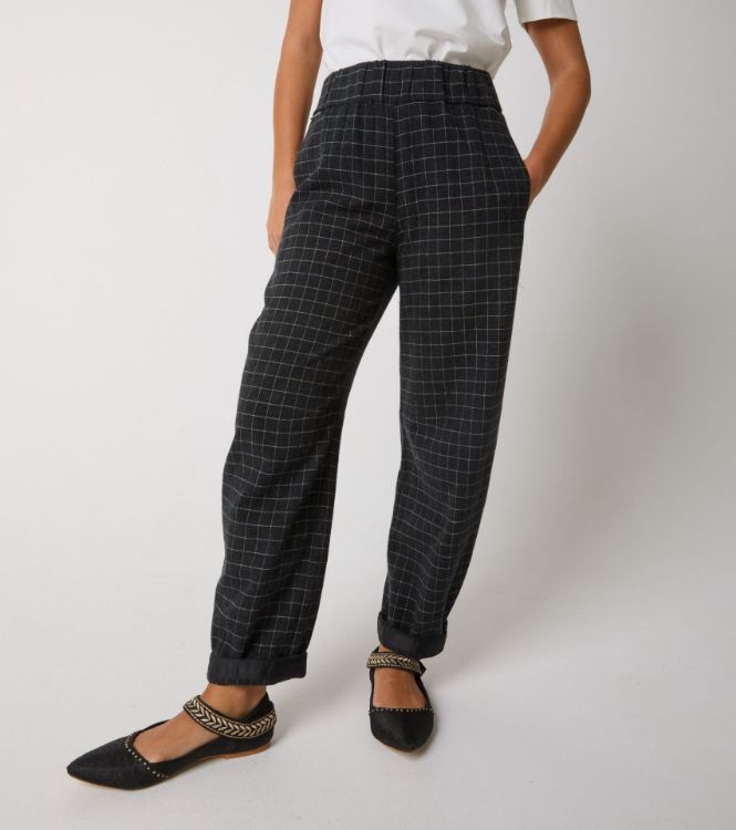 Immagine di Pantaloni cropped in flanella check