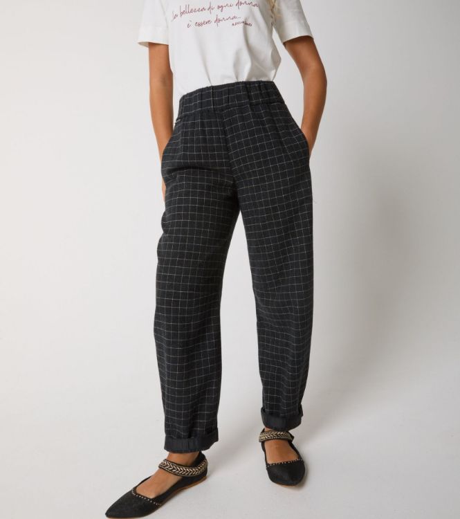 Immagine di Pantaloni cropped in flanella check