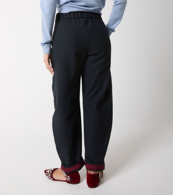 Immagine di Pantaloni in cotone e lana gessati