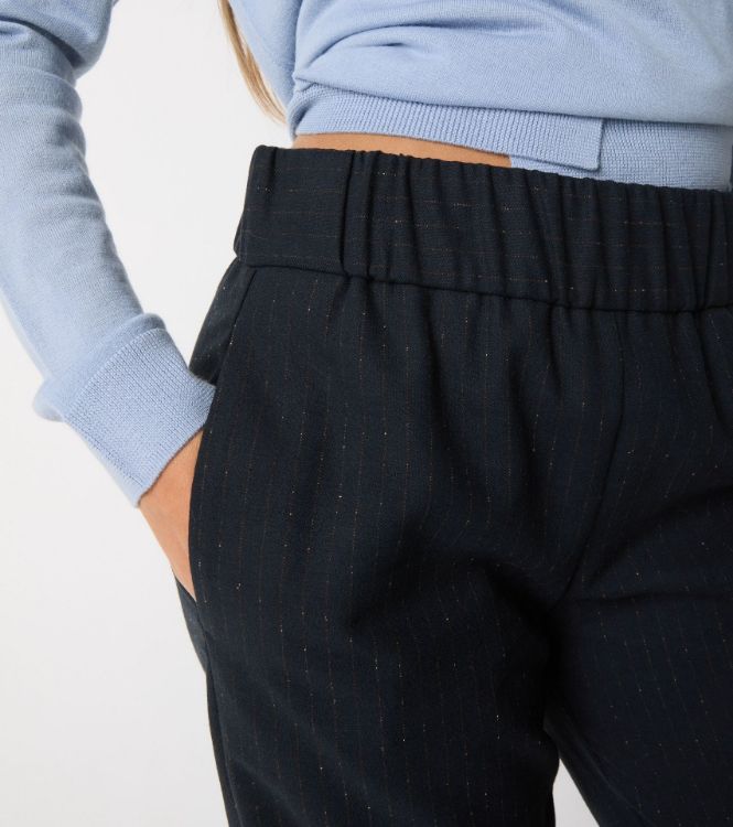 Immagine di Pantaloni in cotone e lana gessati