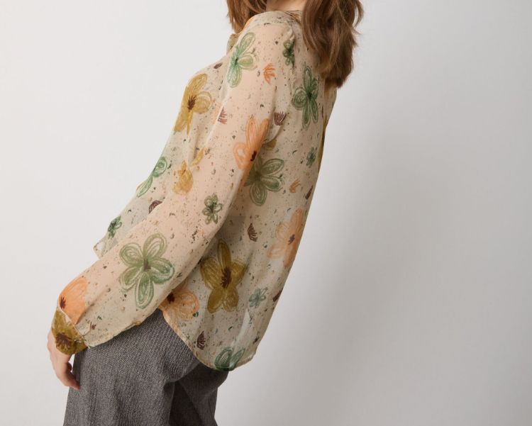 Immagine di Blusa in seta con stampa