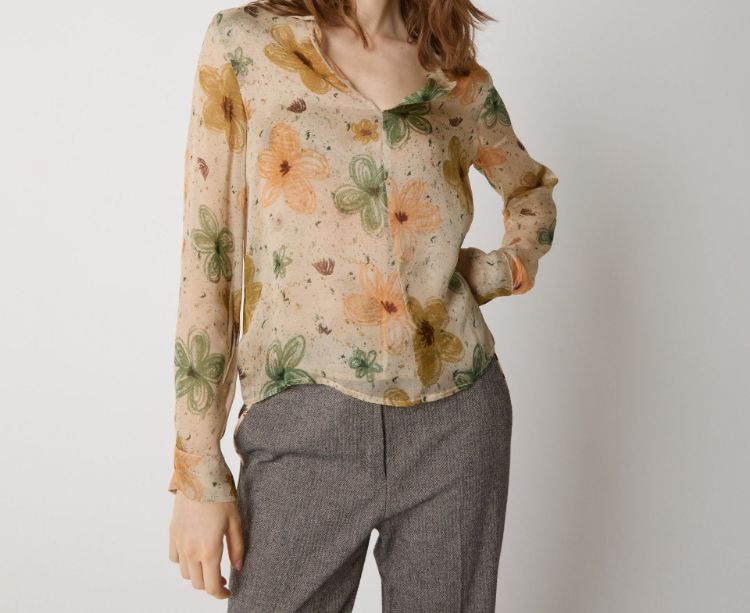 Immagine di Blusa in seta con stampa