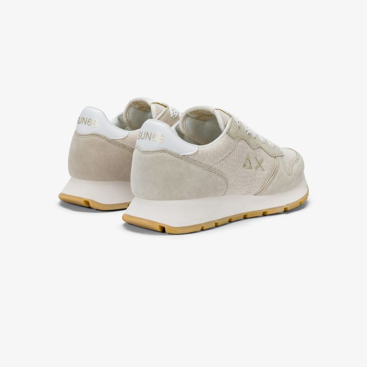 Sneaker Ally Glitter in suede e lurex oro