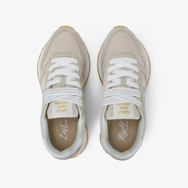 Sneaker Ally Glitter in suede e lurex oro