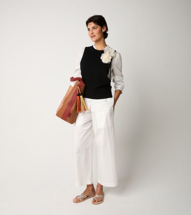 Gilet girocollo in maglia nero