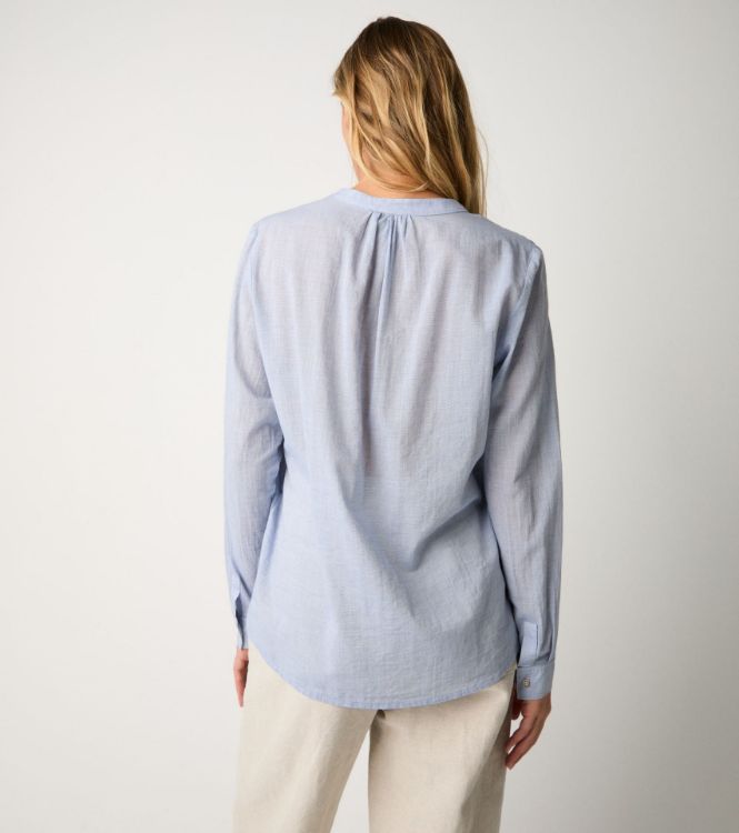 Camicia con collo alla coreana carta