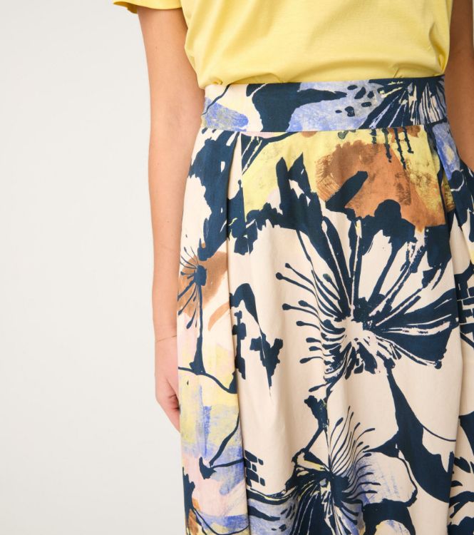 Gonna longuette a fiori fiore