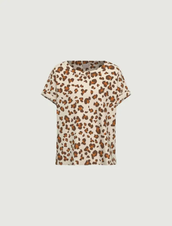 Immagine di T-Shirt in Twill di Viscosa Stampato