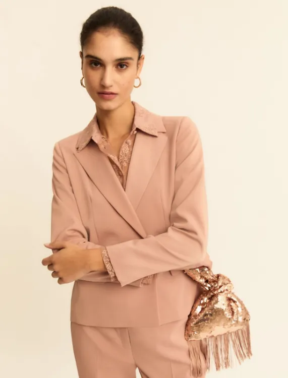 Immagine di Blazer Doppiopetto in Faille Stretch