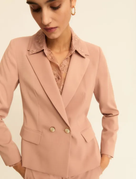 Immagine di Blazer Doppiopetto in Faille Stretch