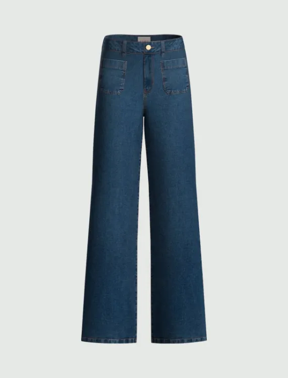 Immagine di Jeans Wide Flare Donna Blu