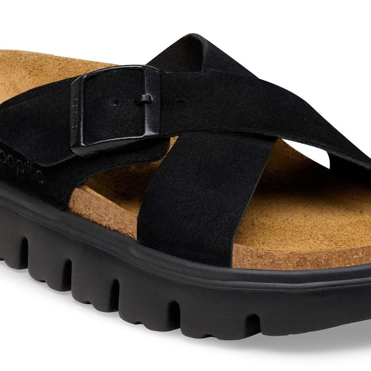 Immagine di Sandali Birkenstock Siena PAP Chunky in Pelle Scamosciata