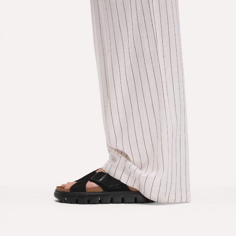Immagine di Sandali Birkenstock Siena PAP Chunky in Pelle Scamosciata