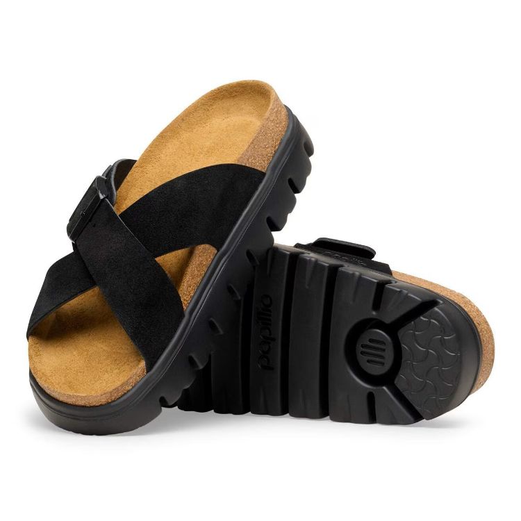 Immagine di Sandali Birkenstock Siena PAP Chunky in Pelle Scamosciata