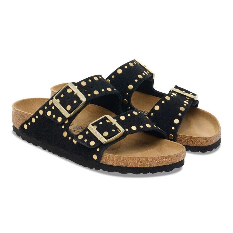 Immagine di Sandali Birkenstock Arizona Rivet in Pelle Scamosciata