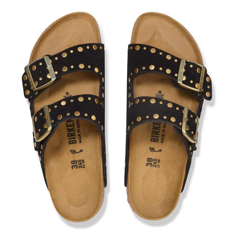 Immagine di Sandali Birkenstock Arizona Rivet in Pelle Scamosciata