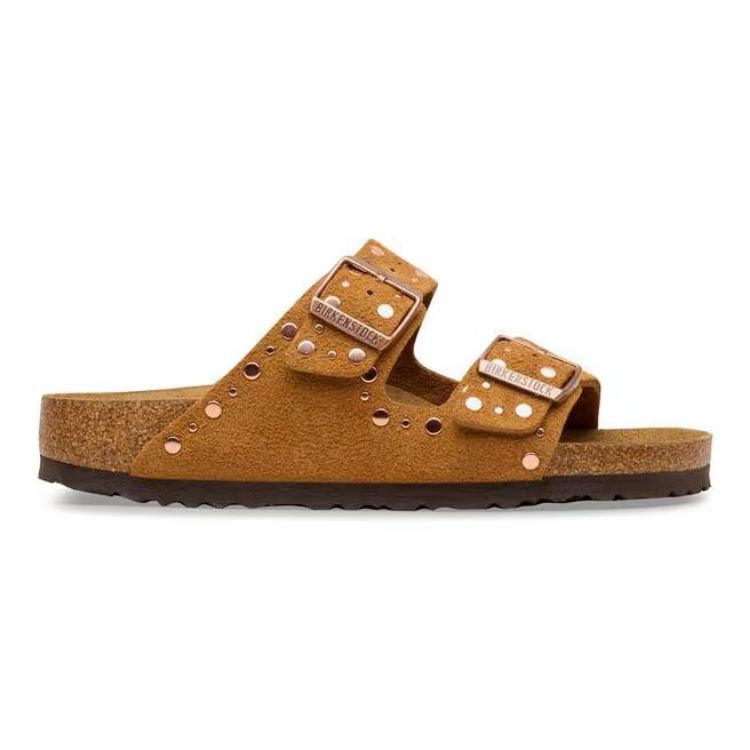 Immagine di Sandali Birkenstock Arizona Rivet in Pelle Scamosciata