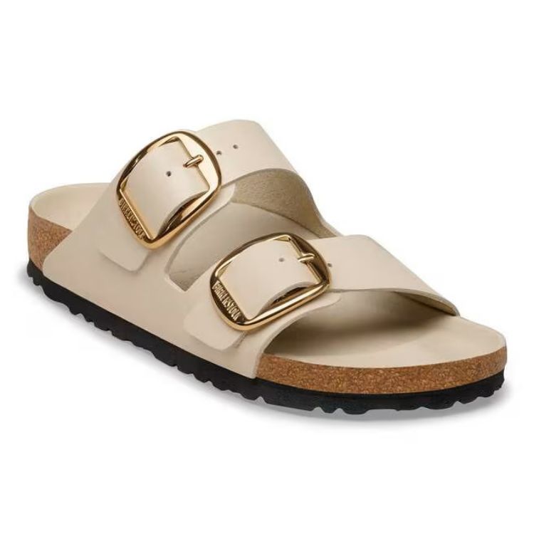 Immagine di Sandali Birkenstock Arizona Big Buckle in Pelle Naturale Vernice