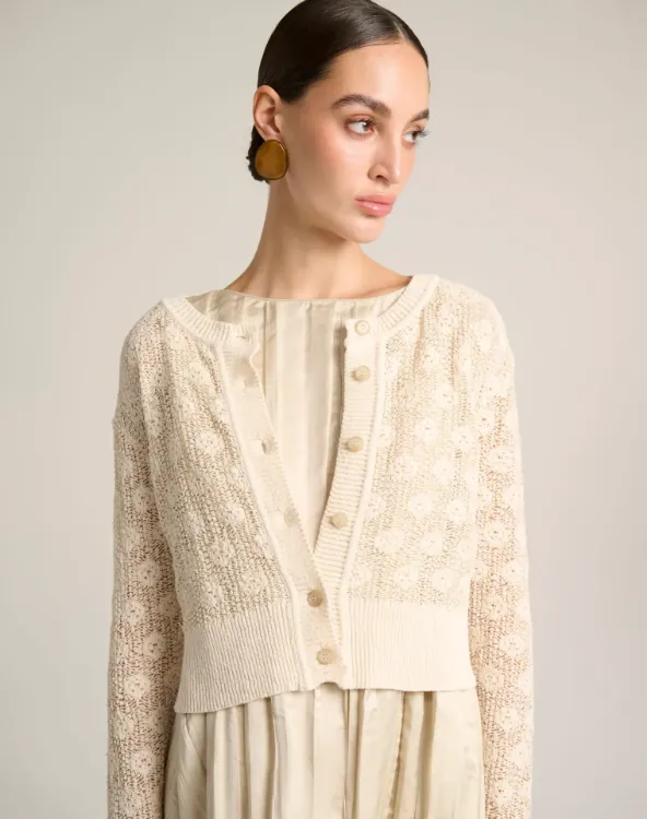 Immagine di Cardigan Donna in Cotone Lavorato