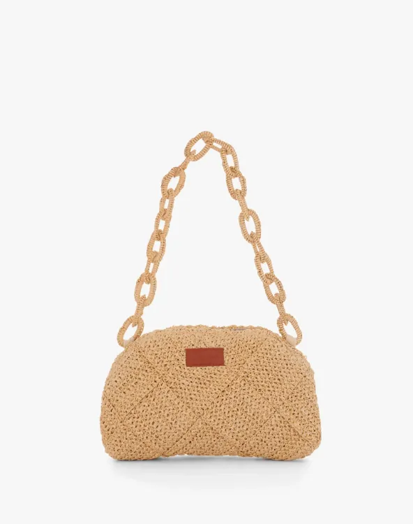 Immagine di Borsa Donna a Spalla Intrecciata Effetto Raffia